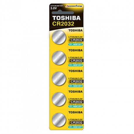 Pack 5 Pilas de Botón Toshiba 3V (CR2032 BL5)