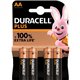 Pack 4 Pilas Duracell Plus Extra Life AA (LR6/MN1500)