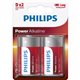 Pack 2 Pilas Philips D/LR20 Alcalinas 1.5V (LR20P2B/10)