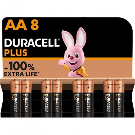 Pack 8 Pilas Duracell Plus Extra Life AA (LR6-MN1500A)