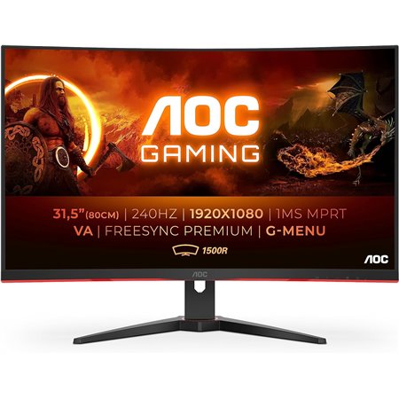 Monitor Gaming AOC 32" FHD Curvo Negro (C32G2ZE/BK)