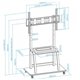 Soporte Pie TOOQ con ruedas 37-100" 150Kg (FS20101M-B)