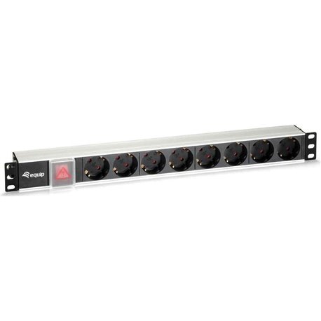 Regleta EQUIP 8xSchuko Interruptor Rack 1U (EQ333293)