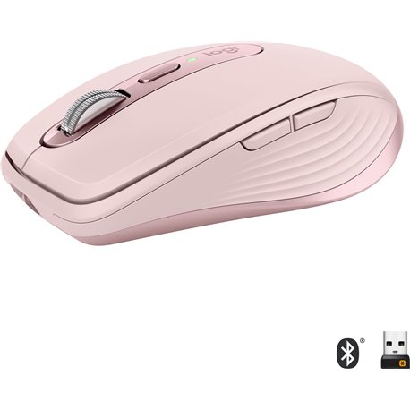 Ratón LOGITECH Anywhere 3 Láser RF BT Rosa (910-005990)