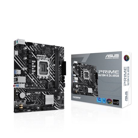 ASUS PRIME H610M-K D4 ARGB: (1700) 2DDR4 VGA HDMI mATX