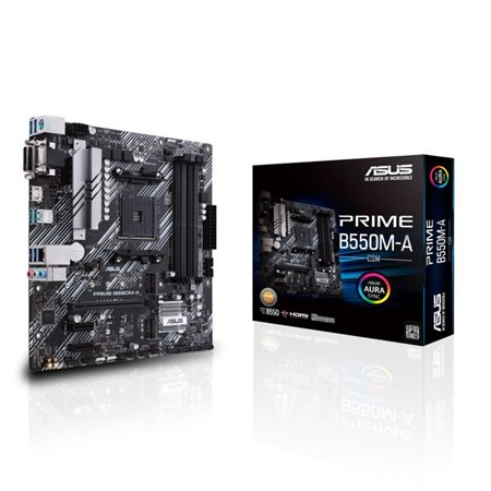 ASUS B550M-A/CSM:(AM4) 4DDR4 HDMI DVI-D VGA RJ45 mATX