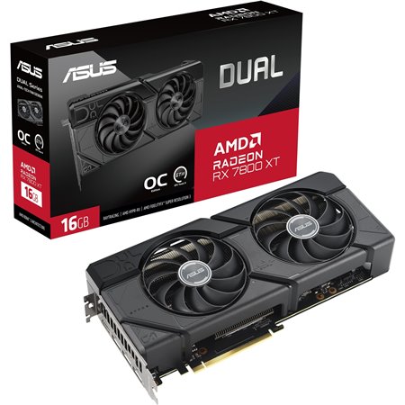 ASUS Dual -RX7800XT-O16G AMD Radeon RX 7800 XT 16 GB GDDR6