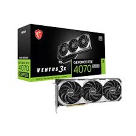 VGA MSI RTX 4070 SUPER 12G VENTUS 3X OC,NV,RTX4070SUPER,12GB,GDDR6X,192BIT,3DP+1HDMI,TORX FAN 4.0,3 VENTILADORES