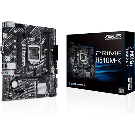 ASUS PRIME H510M-K:(1200) 2DDR4 VGA HDMI RJ45 mATX