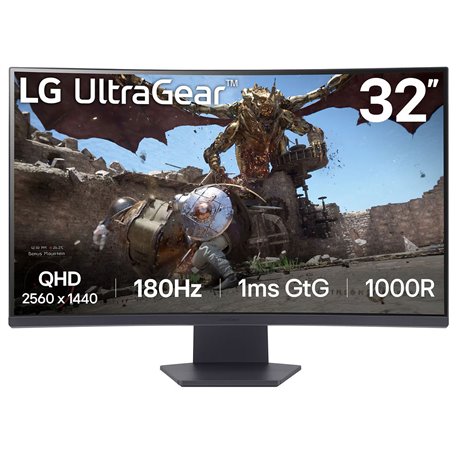 Monitor Gaming LG 32" VA QHD 1000R Curvo (32GS60QC-B)