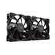 Kit 2x Ventilador Mars Gaming 120mm Negro (MFPWMX2)