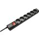 REGLETA TRUST 6 SCHUKOS INTERRUPTOR 1,8M BLACK