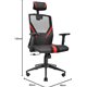 Silla Mars Gaming Ergonómica Negra/Roja (MGCERGOBR)