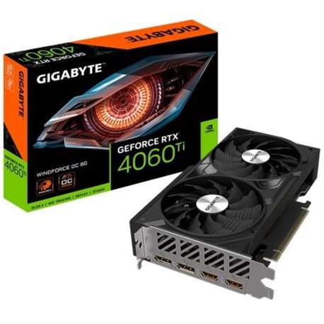 TARJETA DE VIDEO NVIDIA GIGABYTE RTX4060TI WINDFORCE OC 8GB GDRR6