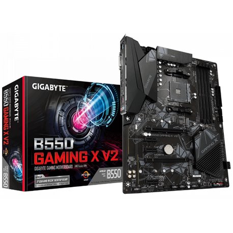 GIGABYTE B550 GAMING X V2:(AM4) 4DDR4 DVI HDMI RJ45 ATX