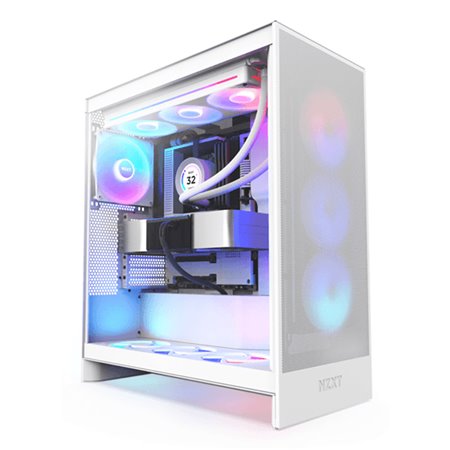 Semitorre NZXT H7 Flow RGB USB-A/C Blanca (CM-H72FW-R1)