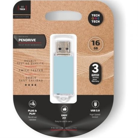 Pendrive Tech One Tech 16Gb USB 2.0 Azul (TEC3010-16)