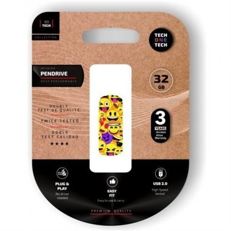 Pendrive Tech One Tech 32Gb USB 2.0 Emoji (TEC4401-32)