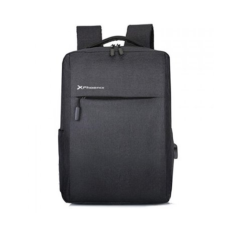 MOCHILA PHOENIX MICHIGAN 15.6 BLACK + CABLE USB