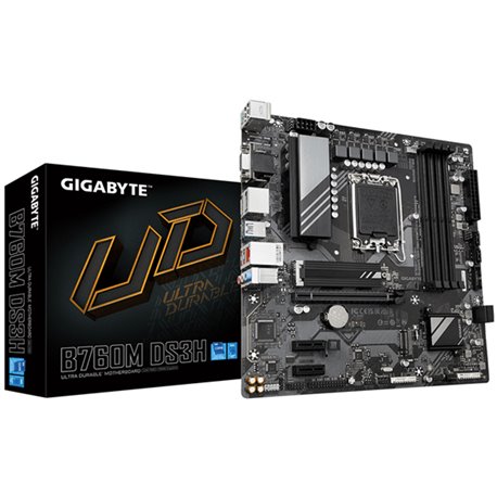 GIGABYTE B760M DS3H DDR5: (1700) 4DDR5 DP VGA HDMI mATX