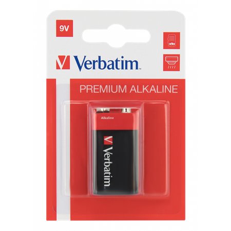 Pilas alcalinas 6LR61 Verbatim (pack 1) (49924)