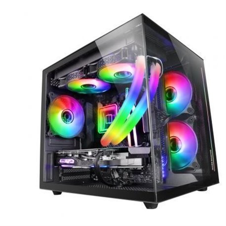 Caja Mars Gaming Custom S/F USB2/3 mATX Negra (MCVIEW)