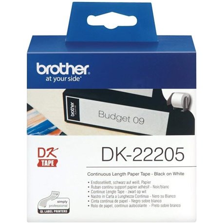 Cinta de Papel Continua BROTHER 62mm 30.48m (DK-22205)