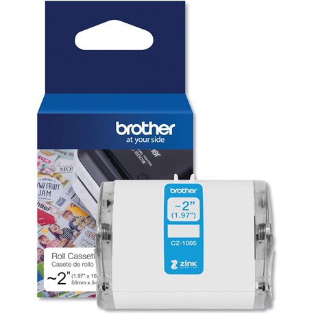 Cinta de Papel Continua BROTHER 50mm 5m Blanca (CZ1005)