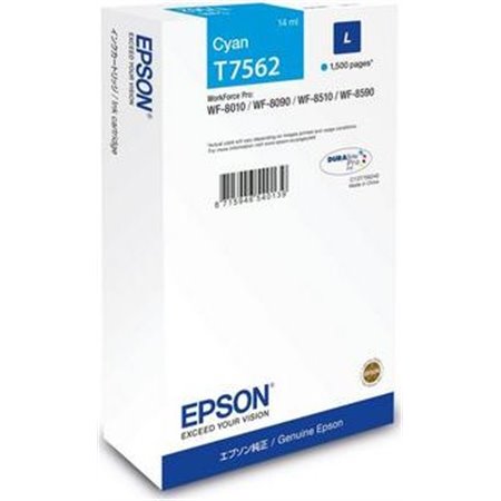 Tinta Epson T7562 Cian 14ml 1500 páginas (C13T75624N)