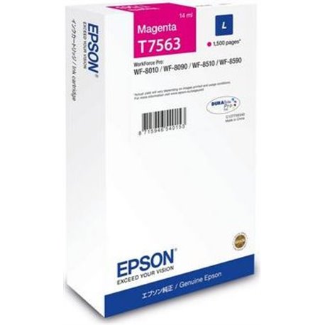 Tinta Epson T7563 Magenta 14ml 1500 páginas (C13T75634N