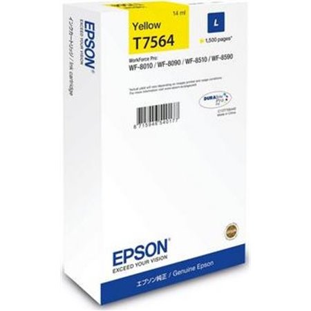 Tinta Epson T7564 Amarillo 14ml 1500 páginas (C13T75644