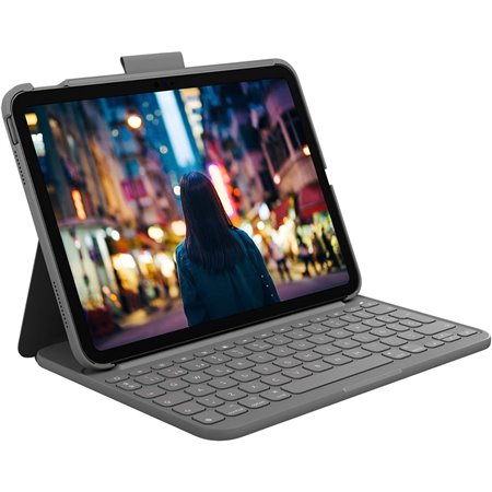 Funda con Teclado LOGITECH Slim Folio Gris (920-011426)