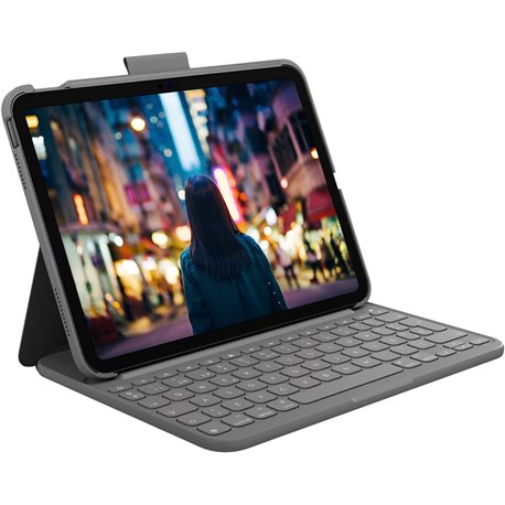 Funda con Teclado LOGITECH Slim Folio Gris (920-011426)