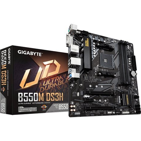 GIGABYTE B550M-DS3H:(AM4) 4DDR4 SATA3 USB DVI HDMI mATX