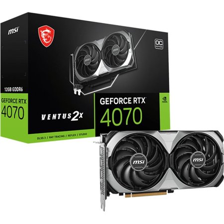 TARJETA DE VIDEO MSI RTX4070 VENTUS 2X OC 12GB GDDR6X PCI 4.0