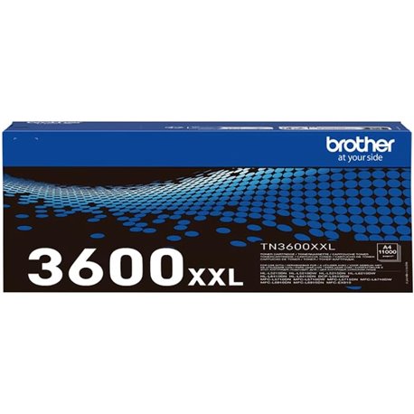 Toner BROTHER Negro 11000 páginas (TN-3600XXL)