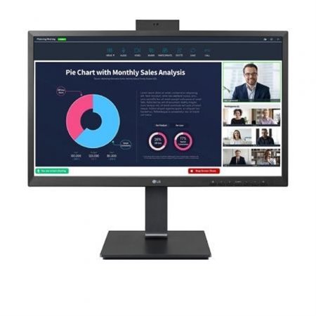 Monitor LG 24" LED IPS FHD Usb-C Webcam (24BP75CP-B)