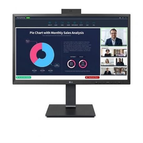 Monitor LG 24" LED IPS FHD Usb-C Webcam (24BP75CP-B)