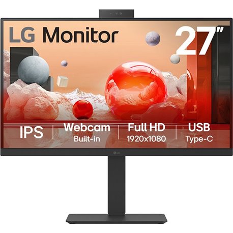 Monitor LG 27" IPS FHD con WebCam Negro (27BA850-B)