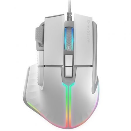 Ratón Mars Gaming Óptico RGB USB 12800dpi Blanco(MMXTW)