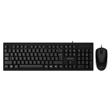 Teclado + Ratón Approx USB 2.0 Negro (APPMX235)