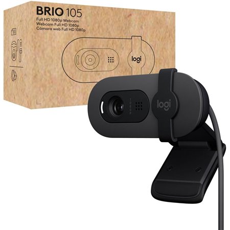WebCam LOGITECH Brio 105 2mp FHD USB Negra (960-001592)