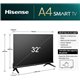 TV Hisense 32" D-LED HD WiFi 4 Smart TV Negro (32A4N)