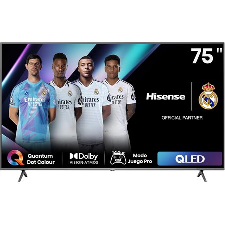 TV Hisense 75" 4K UHD QLED BT Smart TV Negro (75E7NQ)