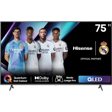 TV Hisense 75" 4K UHD QLED BT Smart TV Negro (75E7NQ)