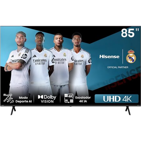 TV Hisense 85" D-LED 4K UHD BT Smart TV Negro (85A6N)