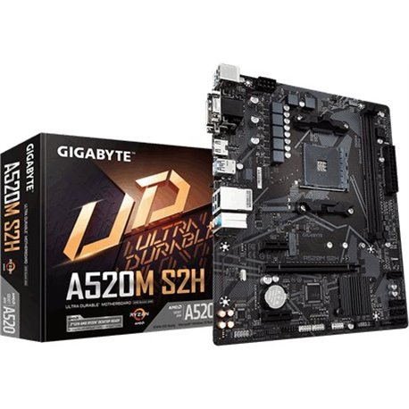 GIGABYTE A520M S2H: (AM4) 2DDR4 DVI HDMI mATX