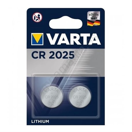 Pilas Varta Lithium Coin CR2025 Blister 2 (6025101402)
