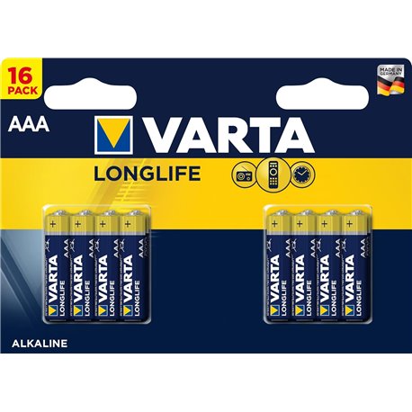 Pilas Varta Longlife AAA Blister 16 (4103214416)