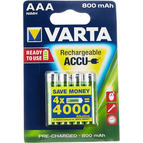 Plias Recargables Varta AAA Blister 4 (56703101404)